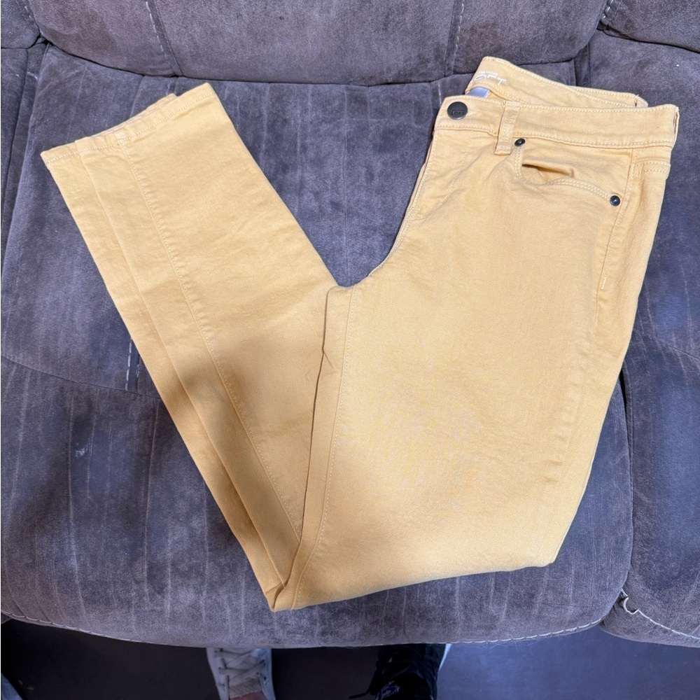 LOFT Mustard Modern Skinny Pants